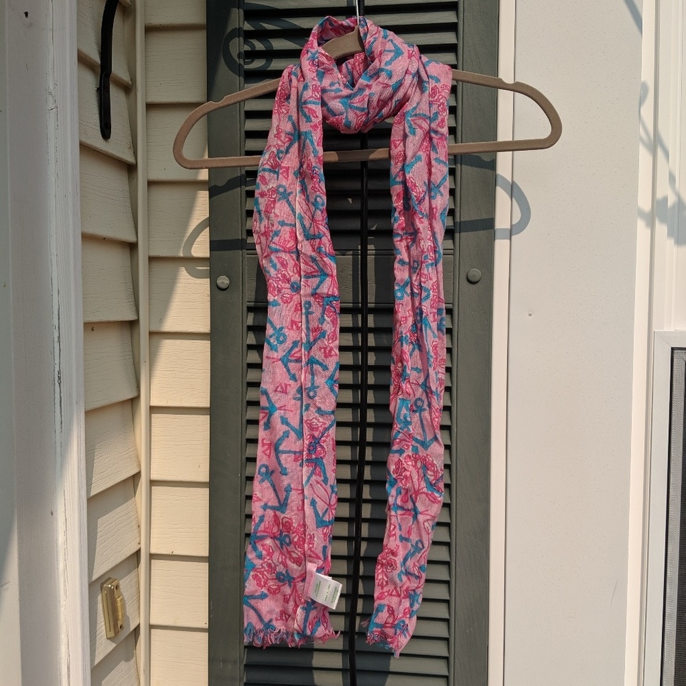 Lilly Pulitzer Delta Gamma silk cashmere scarf
